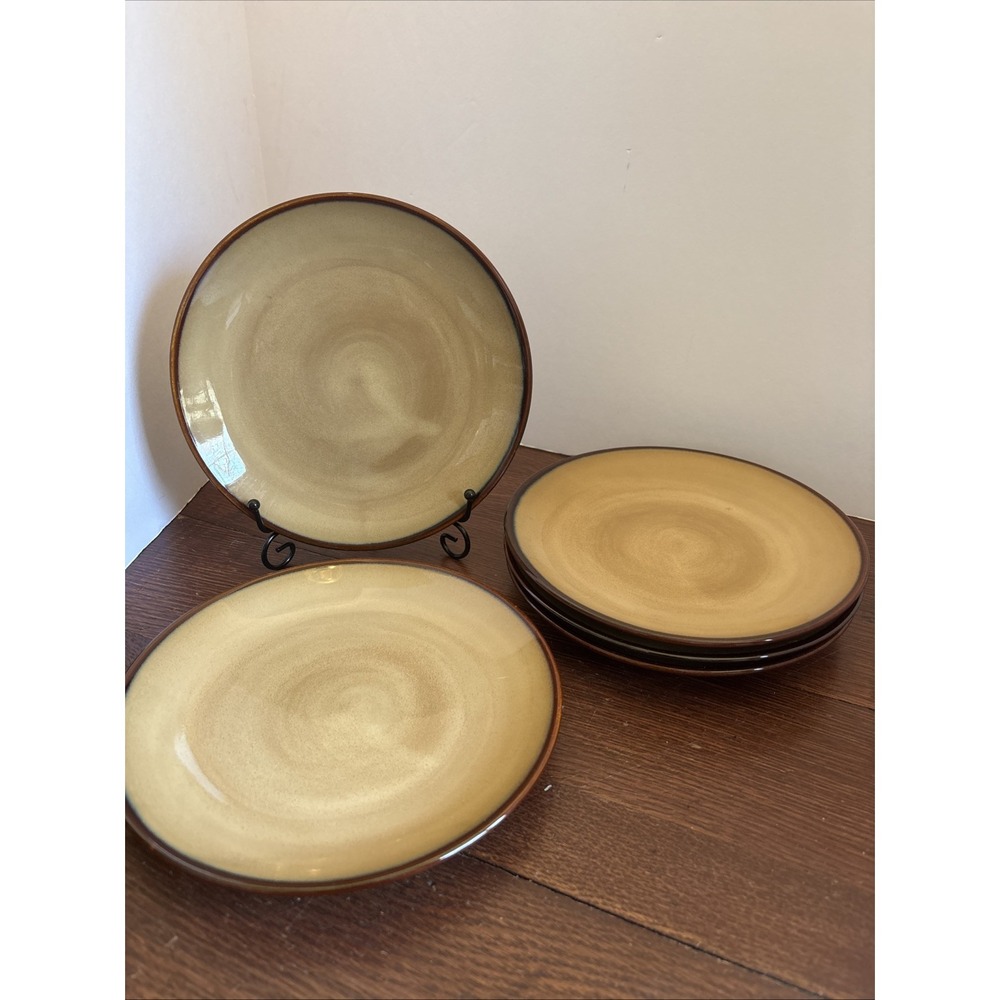Sango Nova‎ Brown # 4933 Set of 5 Salad Plates 8" EUC